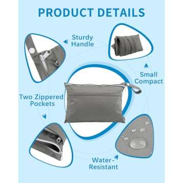 babygoal Wet Dry Bags for Baby Cloth Diapers, Washable Travel Bags, Beach, Pool, Gym Bag for Swimsui...