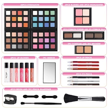 Hot Sugar Teen Makeup Kit - 48 Eye Shadows & 6 Lip Glosses