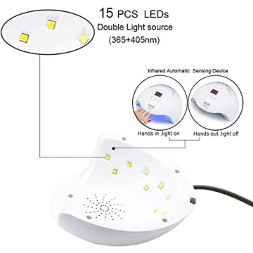 PHIAKLE UV LED Nail Lamp for Perfect Home Manicures