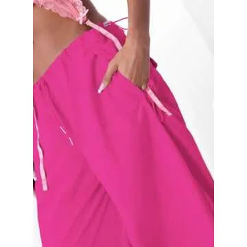 Trendy Women’s Parachute Cargo Pants for Casual & Streetwear Style