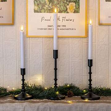 5plots Flameless Taper Candles with Remote Control