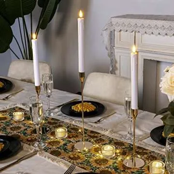 5plots Flameless Taper Candles with Remote Control