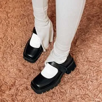 Stylish WETKISS Black Mary Jane Shoes for Everyday Comfort