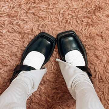 Stylish WETKISS Black Mary Jane Shoes for Everyday Comfort