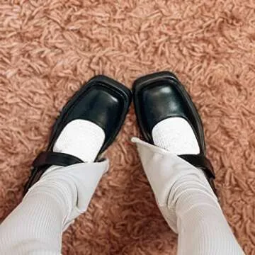 Stylish WETKISS Black Mary Jane Shoes for Everyday Comfort