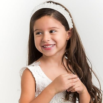 WOVOWOVO Elegant Pearl Bridal Headband for Weddings