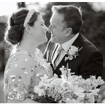 WOVOWOVO Elegant Pearl Bridal Headband for Weddings