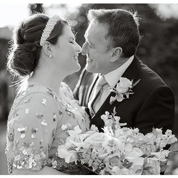 WOVOWOVO Elegant Pearl Bridal Headband for Weddings