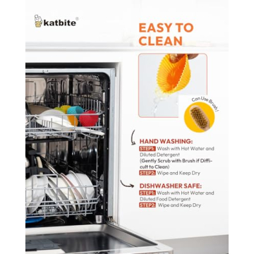 katbite Silicone Baking Cups - Reusable Non-Stick 24 Pack