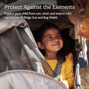 UPPAbaby Sun and Bug Shield for Ridge Stroller with Ventilated Design and Easy Access