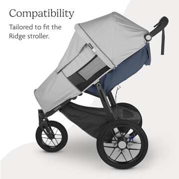 UPPAbaby Ridge Stroller Sun and Bug Shield with UPF 50+