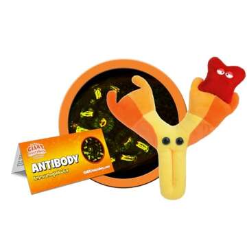 GIANTmicrobes Antibody Plush, Blood Cell Plush, Blood Bank Laboratory Gifts, Lab Tech Gifts, Hematol...