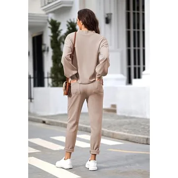 Fixmatti Women's 2 Piece Matching Sweatsuit Set for Casual Wear