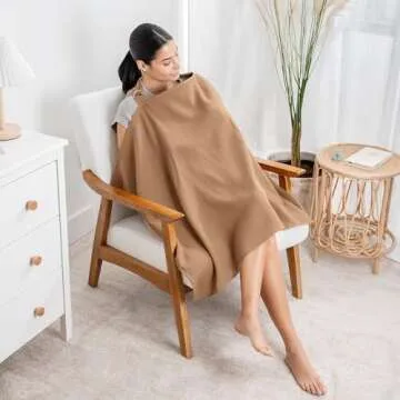 Comfy Cubs Muslin Nursing Cover - 100% Muslin Breastfeeding Cover for Moms - Soft & Breathable Baby ...