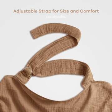 Comfy Cubs Muslin Nursing Cover - 100% Muslin Breastfeeding Cover for Moms - Soft & Breathable Baby Nursing Scarf with Adjustable Neck Strap - Portable, Lightweight & Privacy Coverage - Cedar