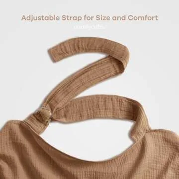 Comfy Cubs Muslin Nursing Cover - 100% Muslin Breastfeeding Cover for Moms - Soft & Breathable Baby Nursing Scarf with Adjustable Neck Strap - Portable, Lightweight & Privacy Coverage - Cedar