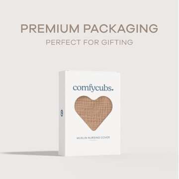 Comfy Cubs Muslin Nursing Cover - 100% Muslin Breastfeeding Cover for Moms - Soft & Breathable Baby Nursing Scarf with Adjustable Neck Strap - Portable, Lightweight & Privacy Coverage - Cedar