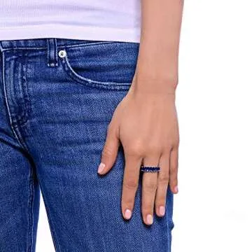 Maya J Eternity Ring - Exquisite Emerald-Cut Jewelry