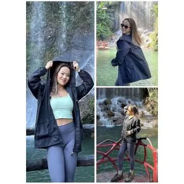 JTANIB Packable Rain Jacket for Women - Lightweight & Waterproof