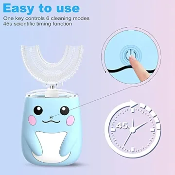 Electric Kids Toothbrush with Cartoon Design and 6 Modes