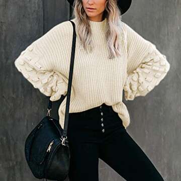 Kisscynest Oversized Pullover Sweater for Women