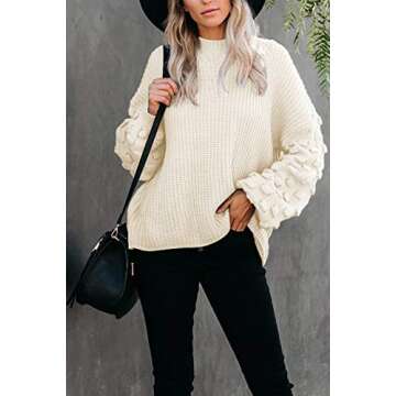 Kisscynest Oversized Pullover Sweater for Women