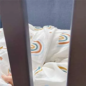 Little Jump Soft Muslin Swaddle Blankets - Rainbow Design