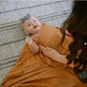 Little Jump 3 Pack Muslin Swaddle Blankets, Boho Rainbow Baby Muslin Blankets for Girls & Boys Unisex, Large 47 x 47 inches, Silky Soft, Lightweight, Breathable (Rainbow)