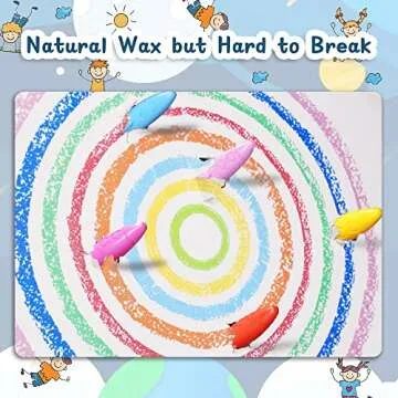 MASSRT 24 Colors Space Crayons for Toddlers Age 1-3, Non-toxic Mess Free Unbreakable Crayon Gifts, Easy to Hold Washable Crayons, Safe Coloring Gifts for Babies and Children