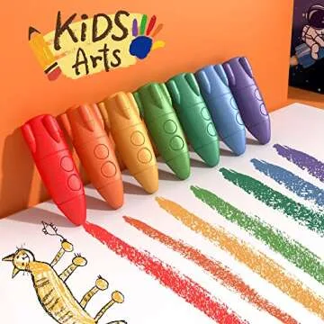 MASSRT 24 Colors Space Crayons for Toddlers Age 1-3, Non-toxic Mess Free Unbreakable Crayon Gifts, Easy to Hold Washable Crayons, Safe Coloring Gifts for Babies and Children