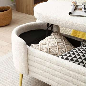 Polibi Multifunctional Storage Bench with Lift-Top Design