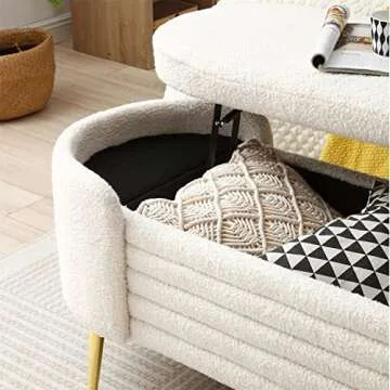 Polibi Multifunctional Storage Bench with Lift-Top Design