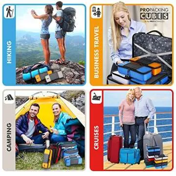 PRO Packing Cubes for Travel | 10 Piece Luggage Organizer Set | Premium Quality Travel Cubes for Packing Suitcase, Carry-on, Bags and Backpack - Mixed Colors