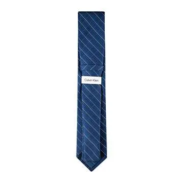 Calvin Klein Stylish Etched Windowpane Men's Tie - Navy