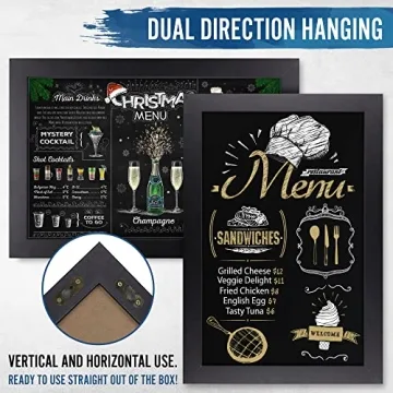 Rustic Black Magnetic Wall Chalkboard 20x30 for Home Use