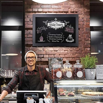 Rustic Black Magnetic Wall Chalkboard 20x30 for Home Use