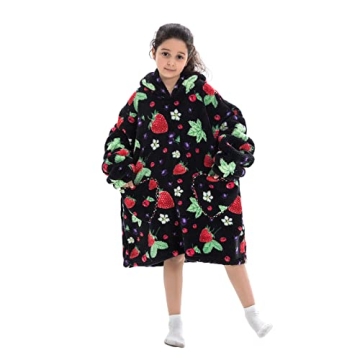 Adisputent Cozy Hooded Blanket Hoodie for All Ages
