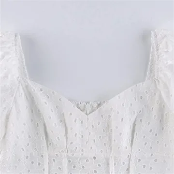 Sweetheart Neck Mini Dress Puff Sleeves High Waist Elegance