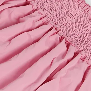 WOKANSE Sexy Ruffle Off Shoulder Midi Dress for Women