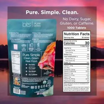 BEAUTYbits - Organic Spirulina Tablets - Algae Superfood - Collagen, Protein, Chlorophyll - Hair, Nails, & Skin Care - Vegan, Keto, Gluten Free - Self Care - Skincare Beauty Gifts - 1000 Tablet Bag