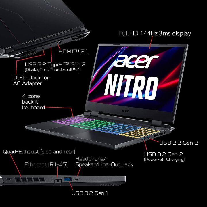 Acer Nitro 5 AN515-58-725A Gaming Laptop with i7,