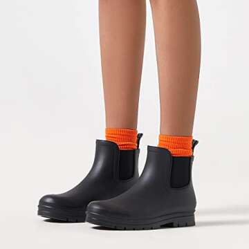 Planone Women's Wide Width Rain Boots - Waterproof Comfort