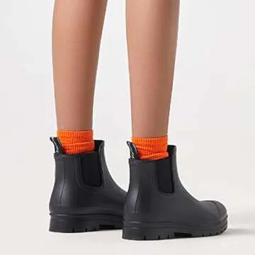 Planone Women's Wide Width Rain Boots - Waterproof Comfort