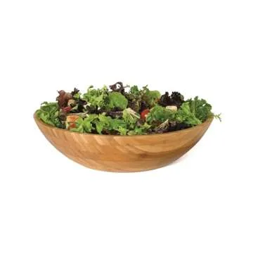 Lipper International Bamboo Wood Salad Bowl