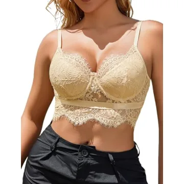 Avidlove Floral Lace Crop Bralette for Stylish Women
