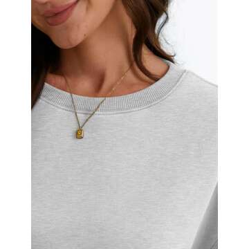 EFAN Womens Oversized Sweatshirts Crewneck y2k Hoodies Fall Fashion Outfits Teen Girls Cute Sweater 2025 Winter Clothes Grey L