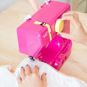 Janome Fastlane Fuschia Basic, Easy-to-Use, 10-Stitch Portable, Compact Sewing Machine with Free Arm only 5 pounds, Fuschia