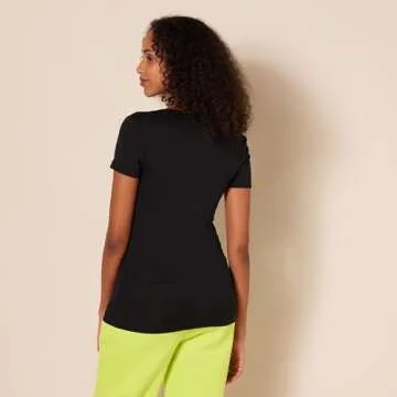 Amazon Essentials Women's Slim-Fit V-Neck T-Shirt Pack of 2