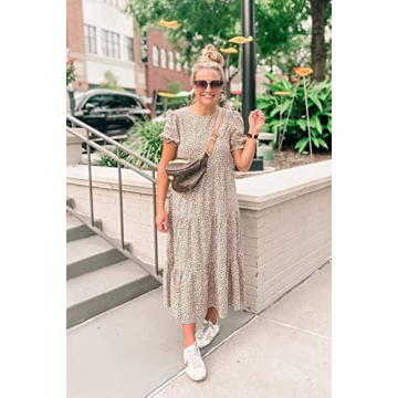 PRETTYGARDEN Women's Floral Boho Summer Midi Dress