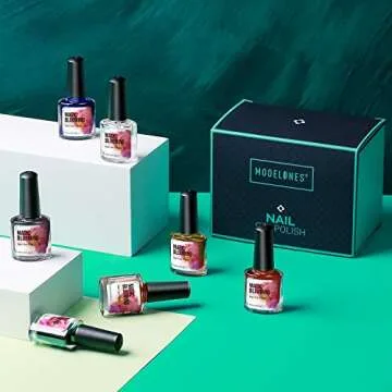 Modelones Blooming Gel Nail Polish Set, 7 Colors Blossom Gel for Spreading Effect Marble, Magic Watercolor Blossom Nail Varnish Art Flower Autumn Design Manicure, Nail Ink, Watercolor Alcohol 10ml